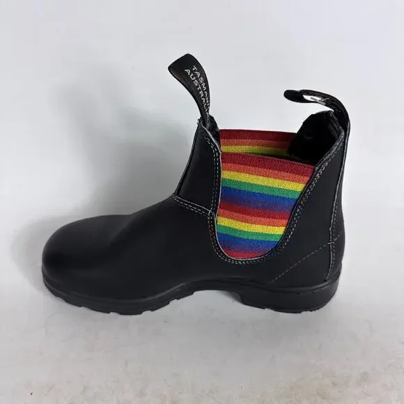 Blundstone Original 2105 Chelsea Boots Women's 7.5 Black Rainbow Elastic Slip-On - Picture 6 of 10